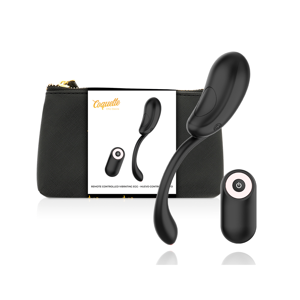 COQUETTE CHIC DESIRE OEUF VIBRANT TÉLÉCOMMANDE RECHARGEABLE NOIR/OR