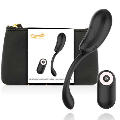 COQUETTE CHIC DESIRE OEUF VIBRANT TÉLÉCOMMANDE RECHARGEABLE NOIR/OR