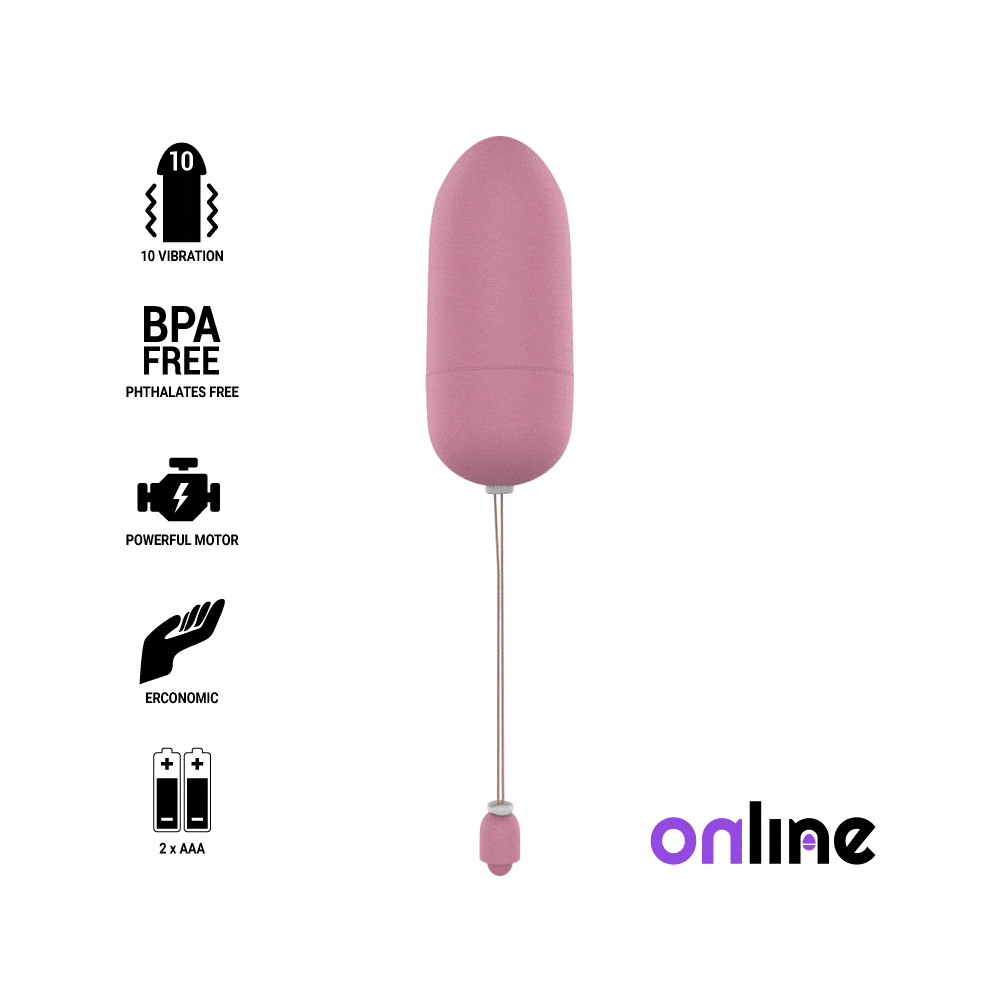 ONLINE WATERPROOF VIBRATING EGG - PINK