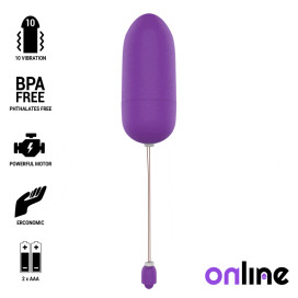 ONLINE WATERPROOF VIBRATING EGG - PURPLE