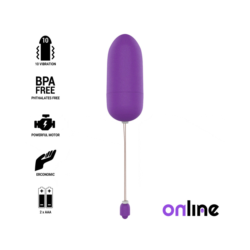 ONLINE WATERPROOF VIBRATING EGG - PURPLE