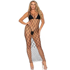 LEG AVENUE ROBE MAXI FILET HEXI TAILLE UNIQUE