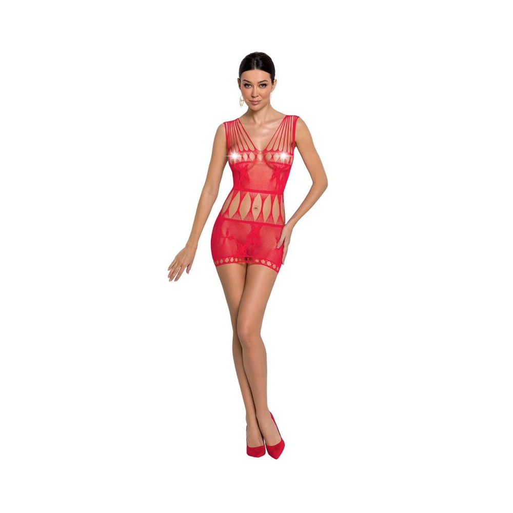 BODYSTOCKING PASSION WOMAN BS090 - ROUGE TAILLE UNIQUE