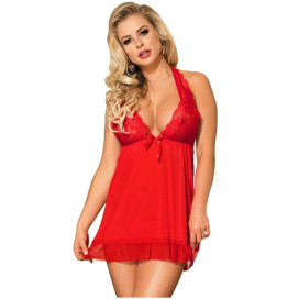 SUBBLIME RED BABYDOLL MOTIFS FLORAUX DANS LES SEINS L / XL