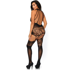 LEG AVENUE BODYSTOCKING DISE OU FLORAL PLUS TAILLE