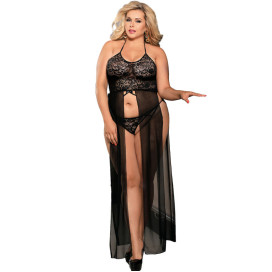 ENSEMBLE ROBE ET Tanga SUBBLIME QUEEN PLUS NOIR