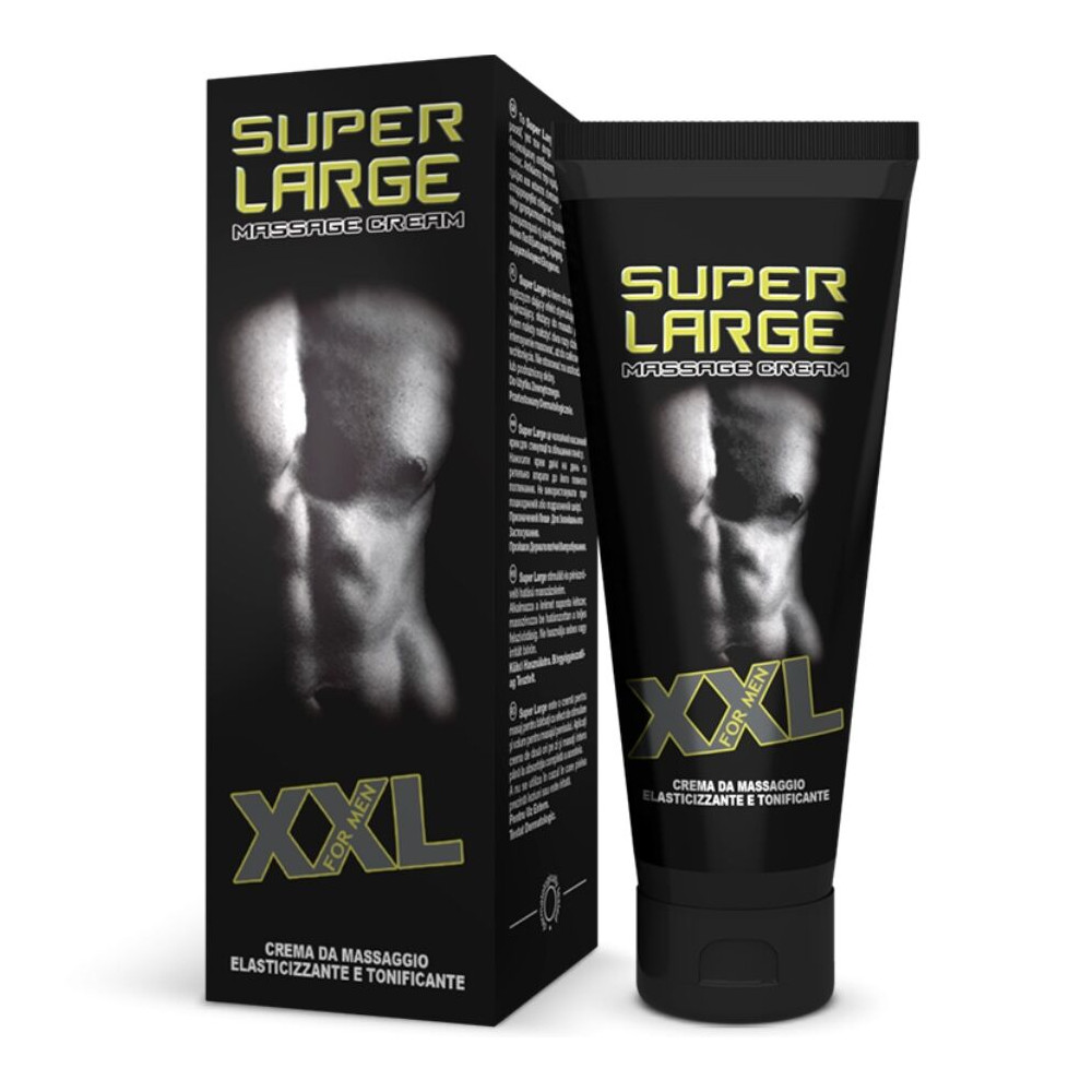 SUPER LARGE XXL CRÈME DE MASSAGE ET ÉLASTIQUANT POUR PÉNIS 75 ML