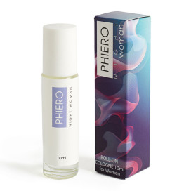 PHIERO NIGHT WOMAN. PARFUM AUX PHÉROMONES EN FORMAT ROLL-ON POUR FEMME