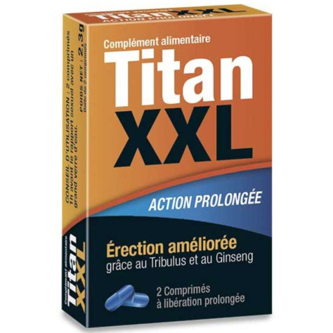 TITAN XXL ERECTION ET AUGMENTER LA TESTOSTÉRONE 2 PILULES