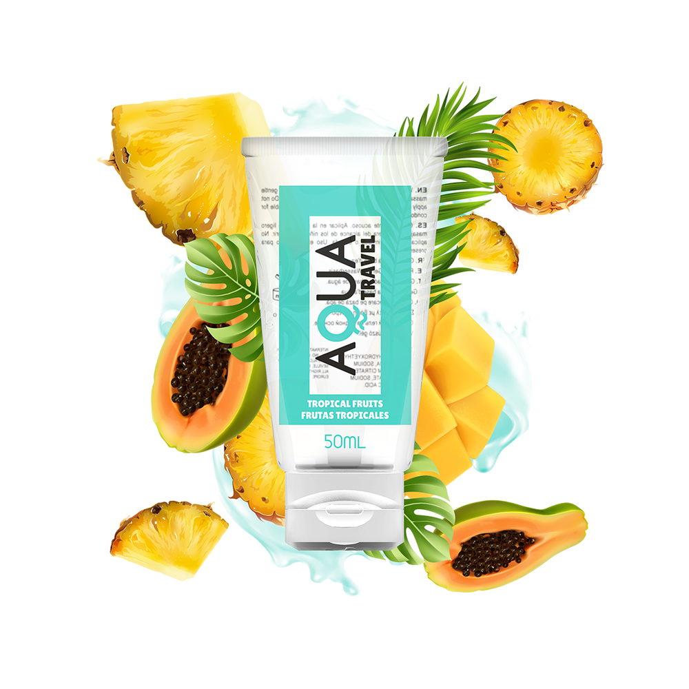 AQUA TRAVEL FLAVOUR LUBRIFIANT À BASE D''EAU FRUITS TROPICAUX - 50 ML