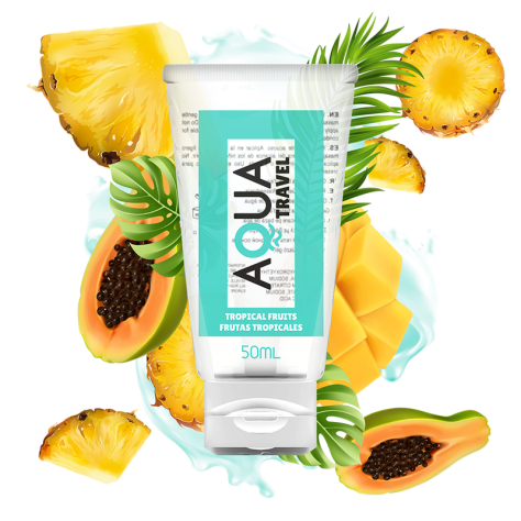 AQUA TRAVEL FLAVOUR LUBRIFIANT À BASE D''EAU FRUITS TROPICAUX - 50 ML