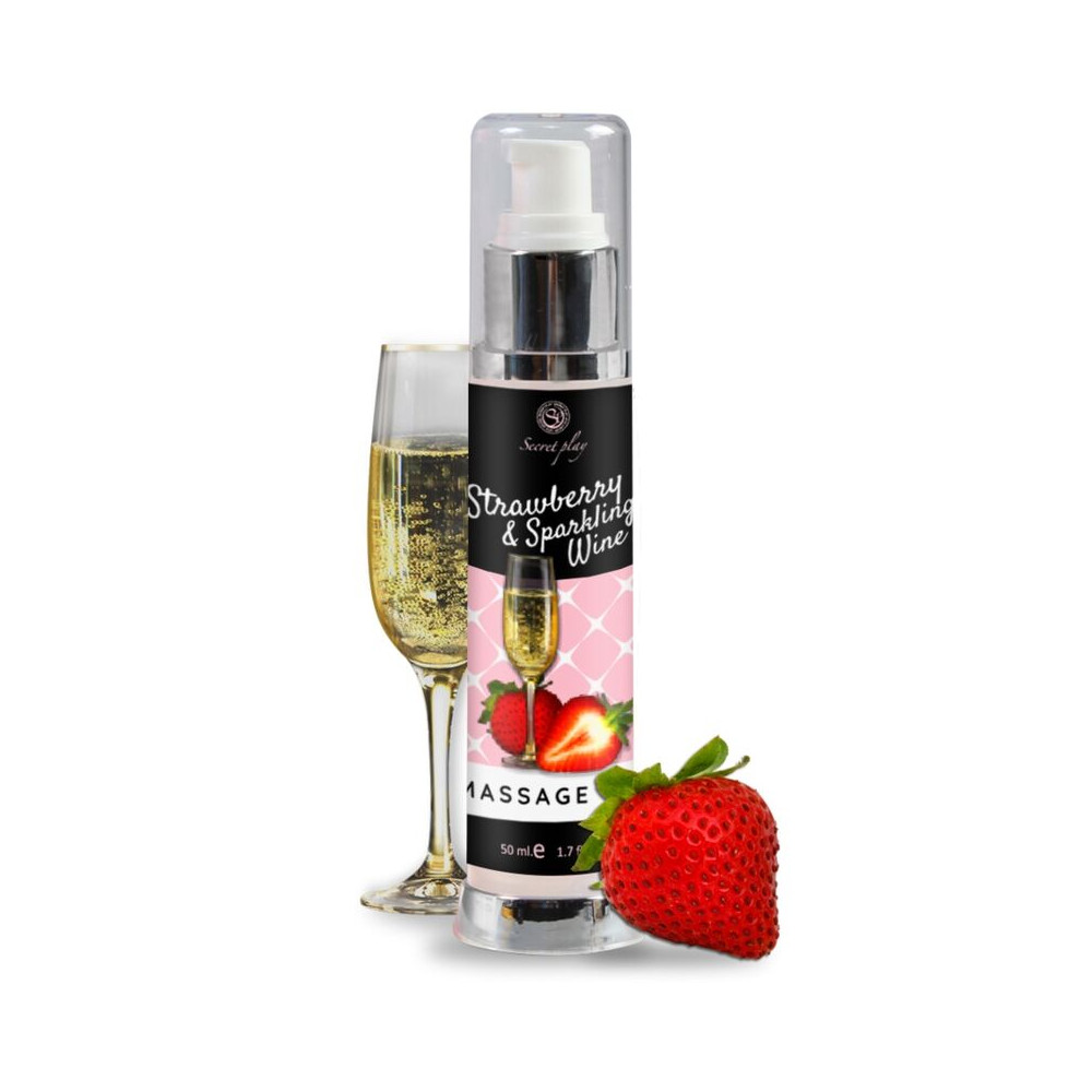 SECRETPLAY HUILE DE MASSAGE FRAISE  CAVA 50 ML