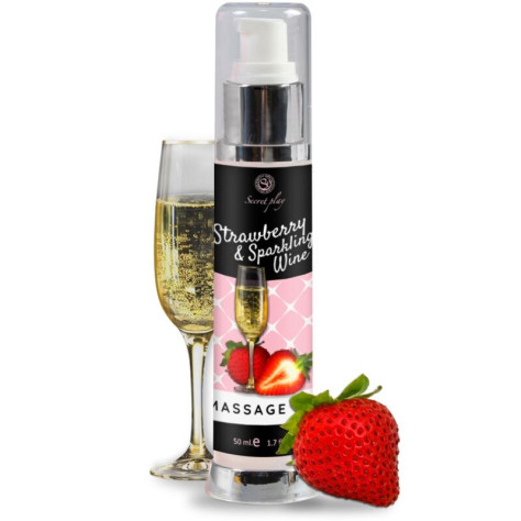 SECRETPLAY HUILE DE MASSAGE FRAISE  CAVA 50 ML