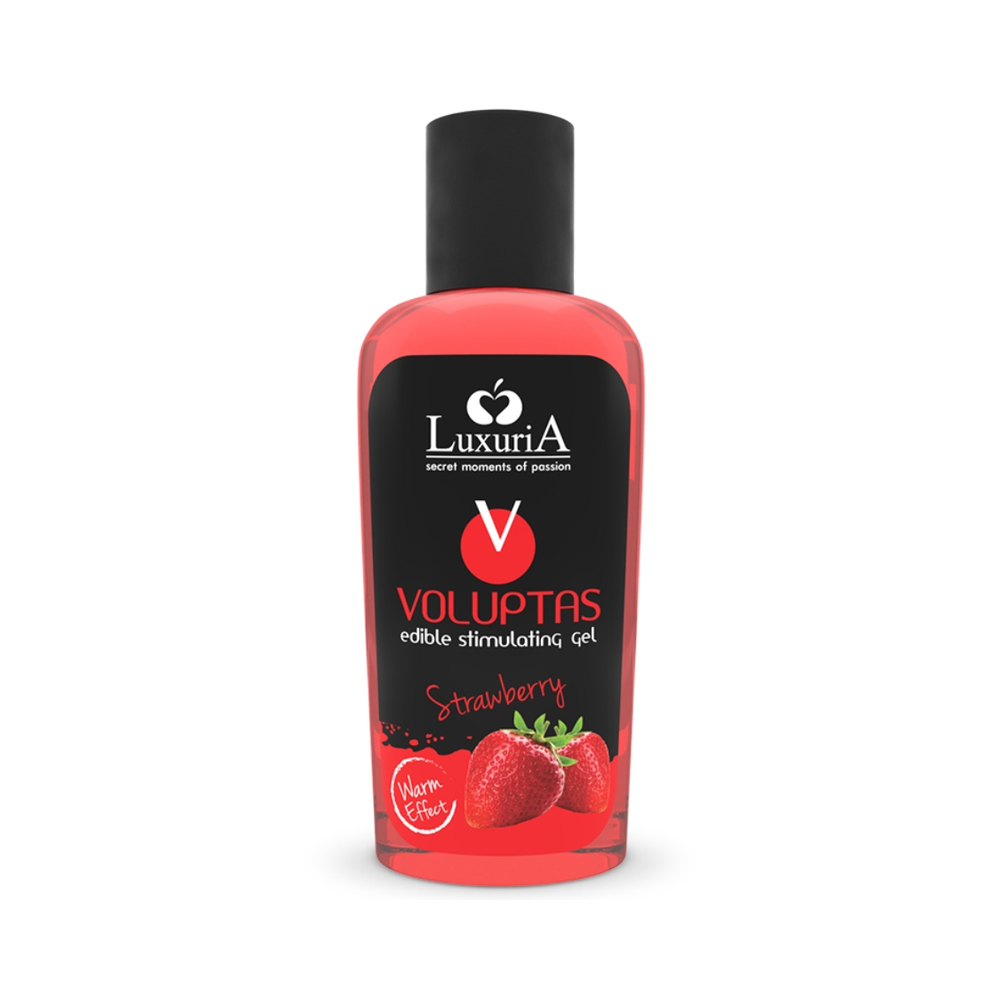 LUXURIA VOLUPTAS EDIBLE GEL STIMULANT EFFET RÉCHAUFFANT - FRAISE 100 ML