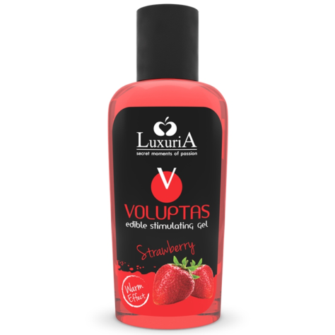 LUXURIA VOLUPTAS EDIBLE GEL STIMULANT EFFET RÉCHAUFFANT - FRAISE 100 ML