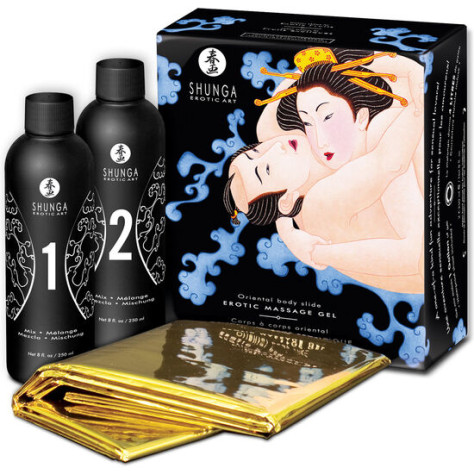 SHUNGA GEL DE MASSAGE ÉROTIQUE GLISSIÈRE CORPORELLE ORIENTALE FRUTAS EXOTICA