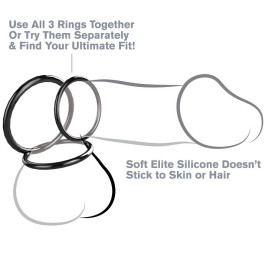 FANTASY C-RINGZ SILICONE 3 RING STAMINA SET