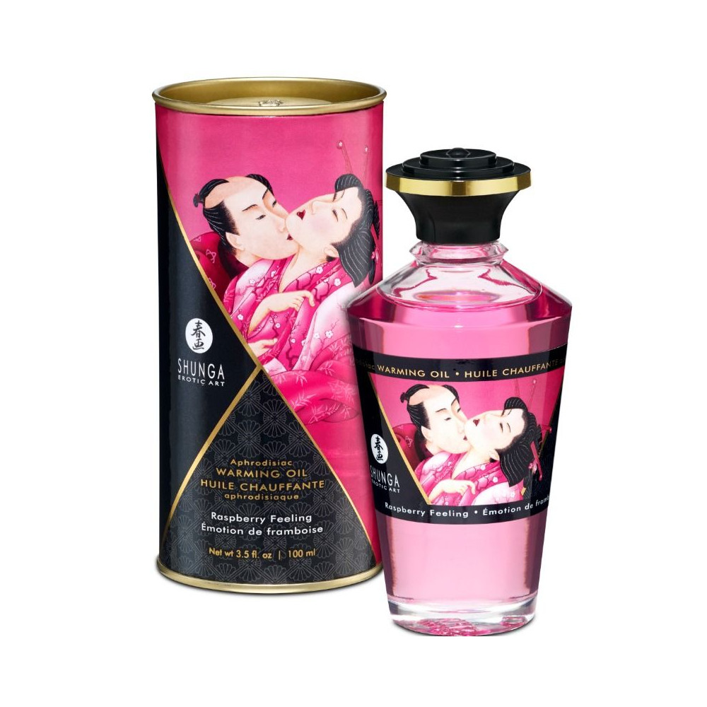 SHUNGA APHRODISIAQUE HUILE RÉCHAUFFANTE FRAMBOISE 100 ML