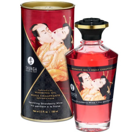 SHUNGA APHRODISIAC WARMING OIL SPARKLING STRAWBERRY WINE 100 ML