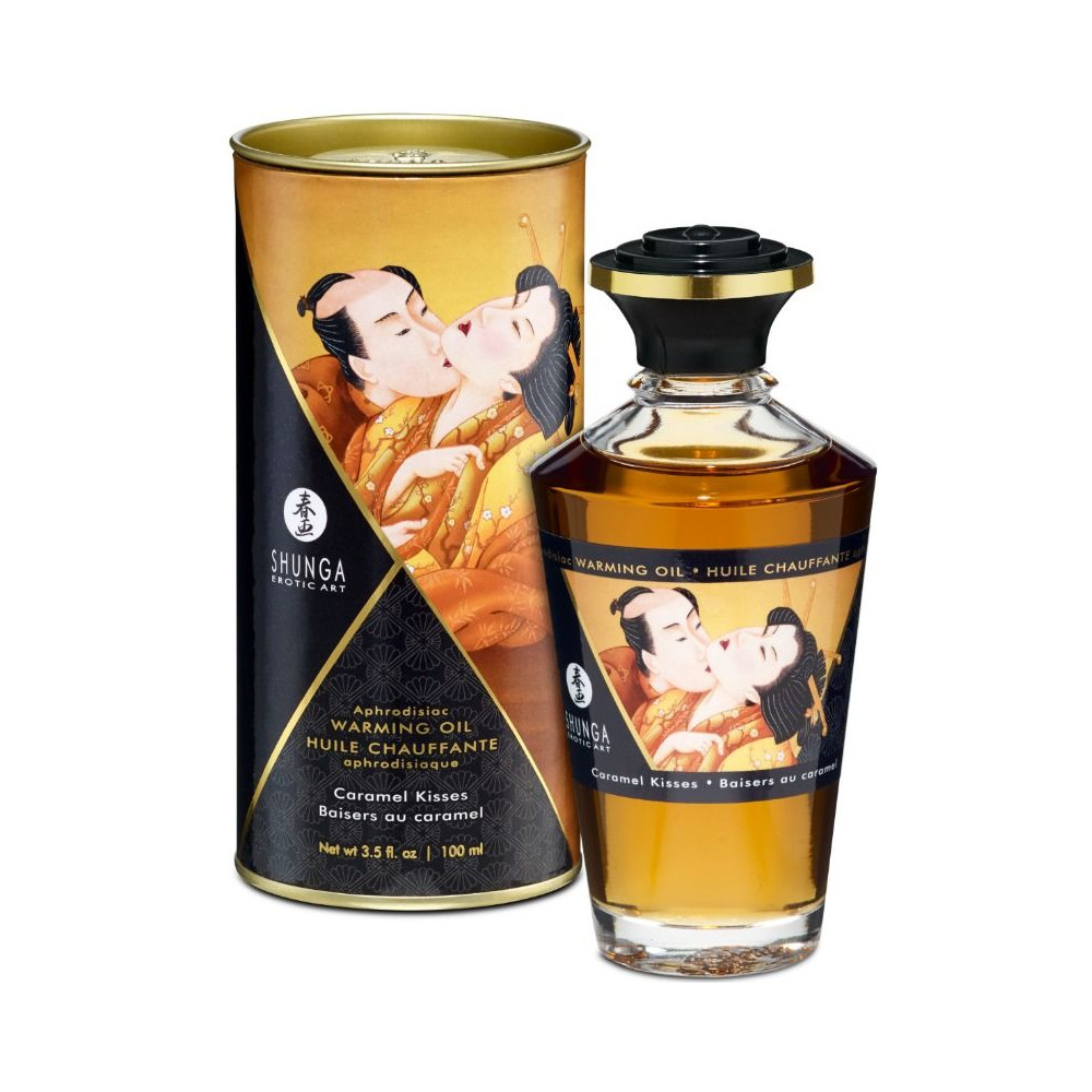 SHUNGA APHRODISIAQUE HUILE CHAUFFANTE CARAMEL KISSES 100 ML