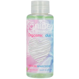 HUILE DE MASSAGE DUO ORGASMIC SANINEX 100 ML