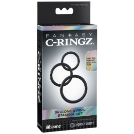 FANTASY C-RINGZ SILICONE 3 RING STAMINA SET