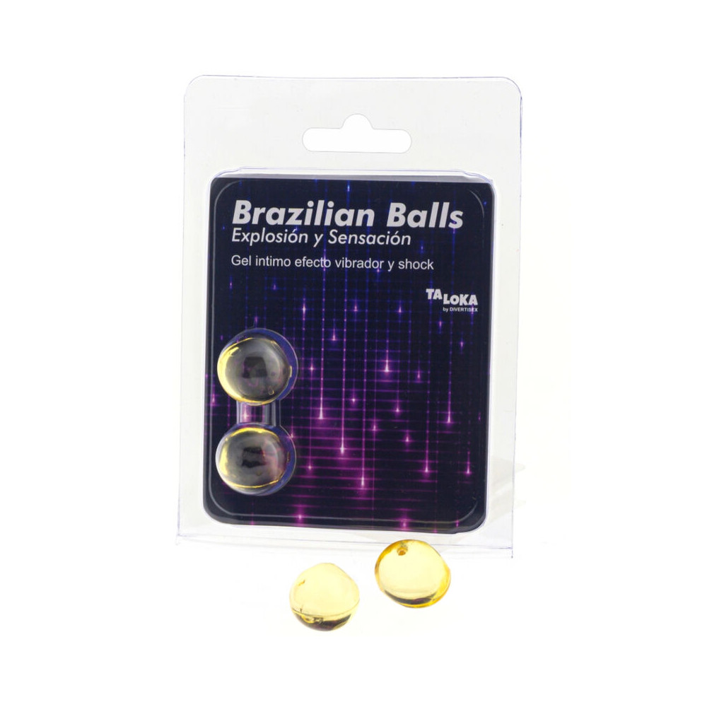 TALOKA - 2 BALLES BRÉSILIENNES GEL EXCITANT VIBRANT  EFFET CHOC