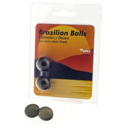 TALOKA - 2 BALLES BRÉSILIENNES GEL EXCITANT EFFET FRAIS