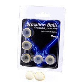 TALOKA - 5 BALLES BRÉSILIENNES GEL EXCITANT EFFET FROID ET VIBRANT