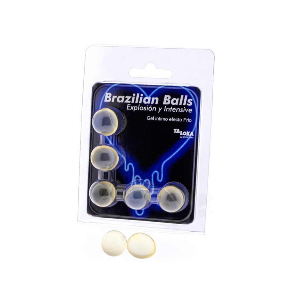 TALOKA - 5 BALLES BRÉSILIENNES GEL EXCITANT EFFET FROID ET VIBRANT