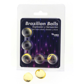 TALOKA - 5 BALLES BRÉSILIENNES VIBRANTES ET GEL EXCITANT EFFET CHOC