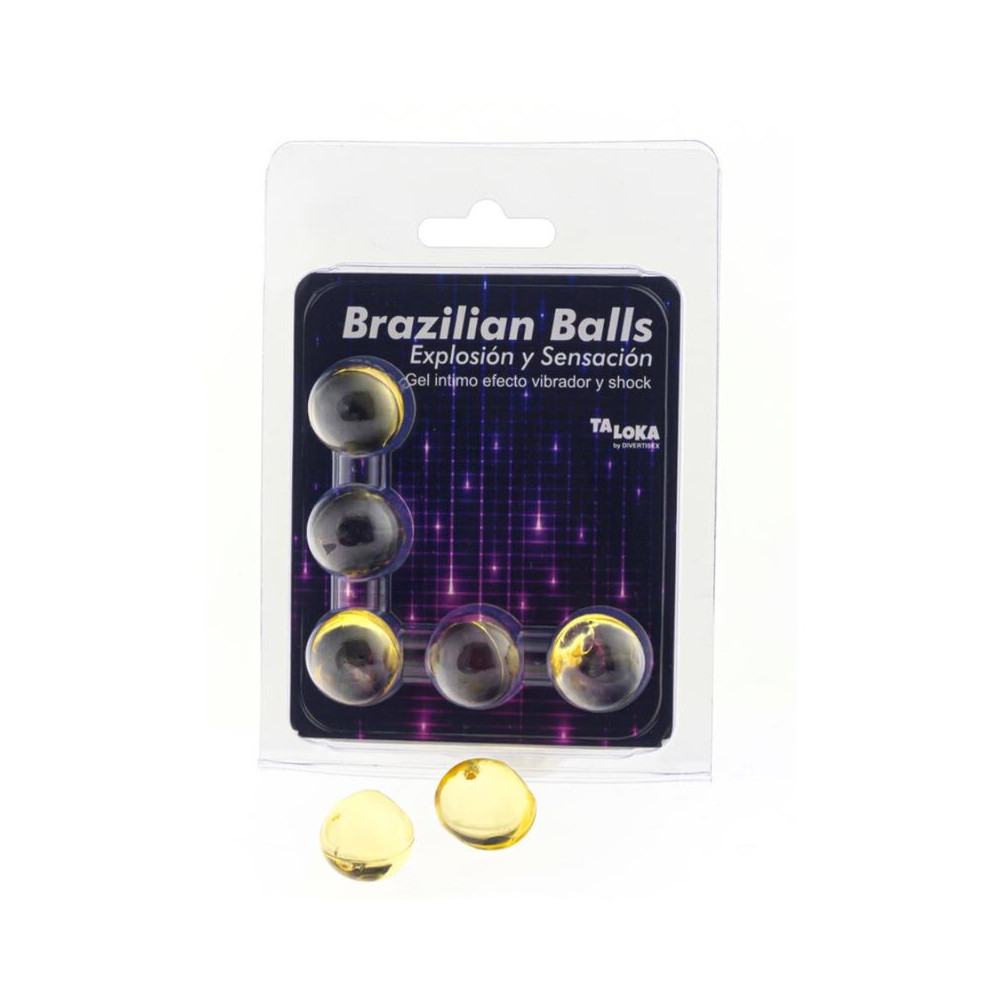 TALOKA - 5 BALLES BRÉSILIENNES VIBRANTES ET GEL EXCITANT EFFET CHOC