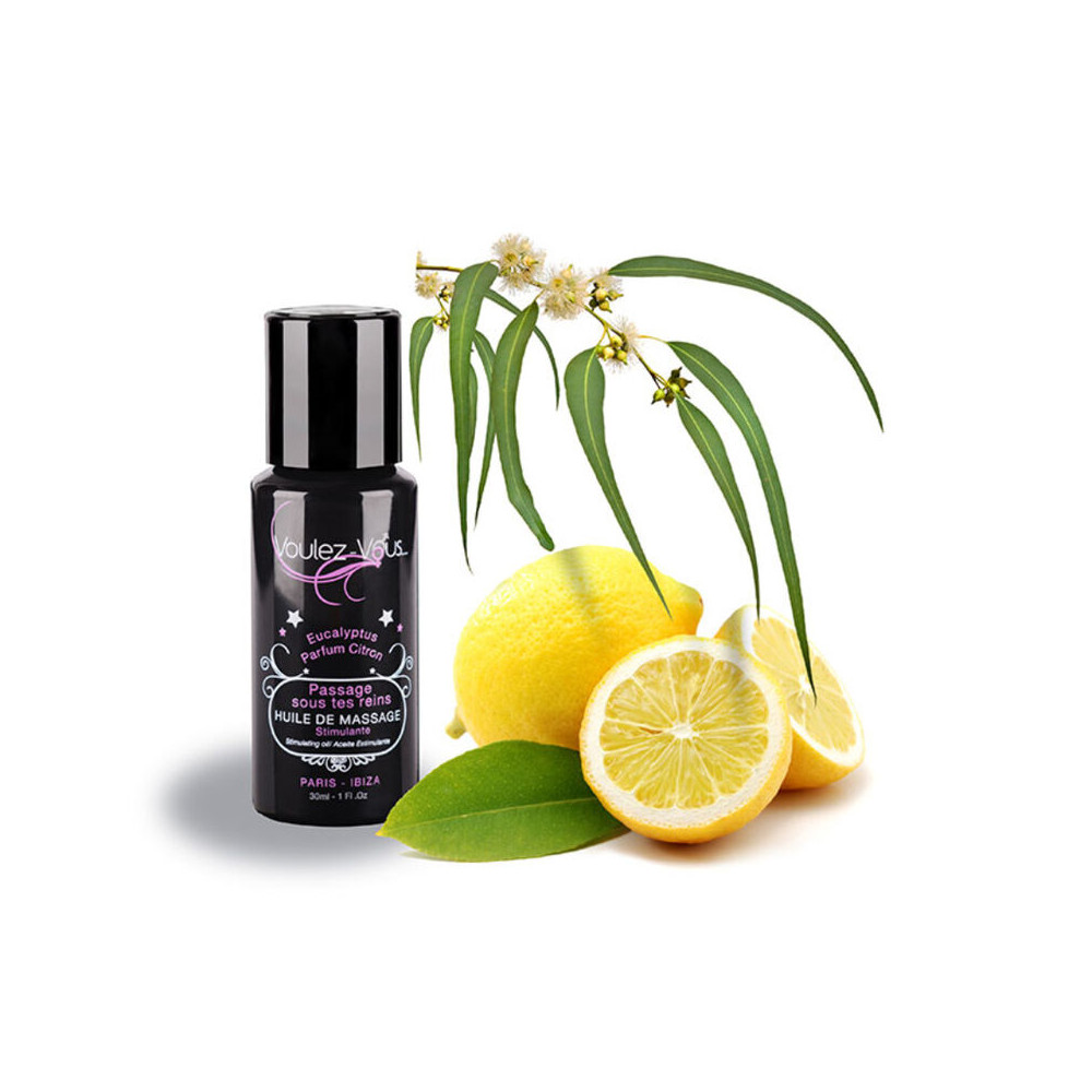 HUILE DE MASSAGE VOULEZ-VOUS STIMULANT - EUCALYPTUS  CITRON 30 ML