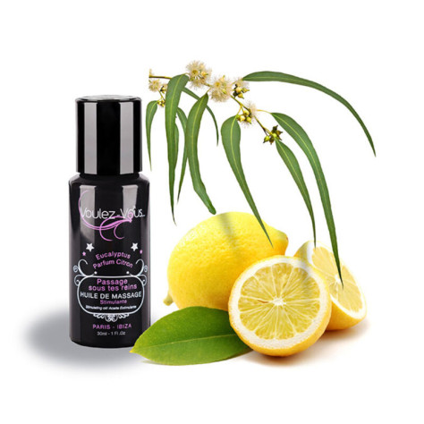 HUILE DE MASSAGE VOULEZ-VOUS STIMULANT - EUCALYPTUS  CITRON 30 ML