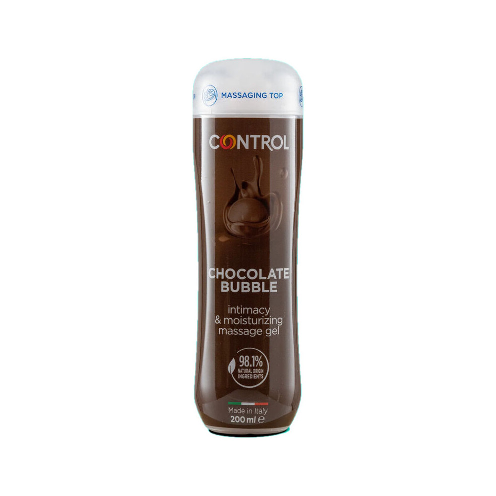 GEL DE MASSAGE CONTRÔLE 3 EN 1 BULLE DE CHOCOLAT 200 ML