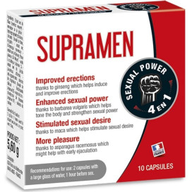 SUPRAMEN 10 CAPSULES PUISSANCE SEXUELLE 4 EN 1