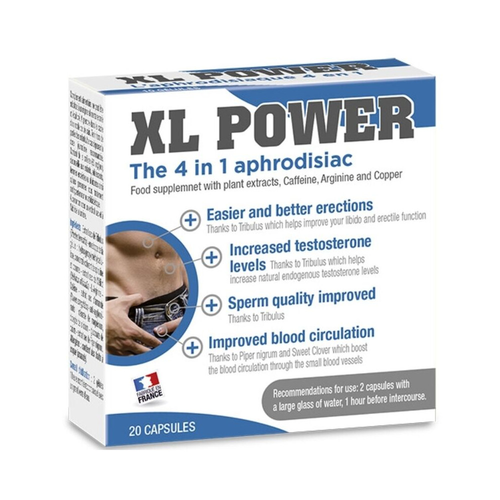 XL POWER APHRODISIAQUE ET ÉRECTION CAPSULES 20 CAP