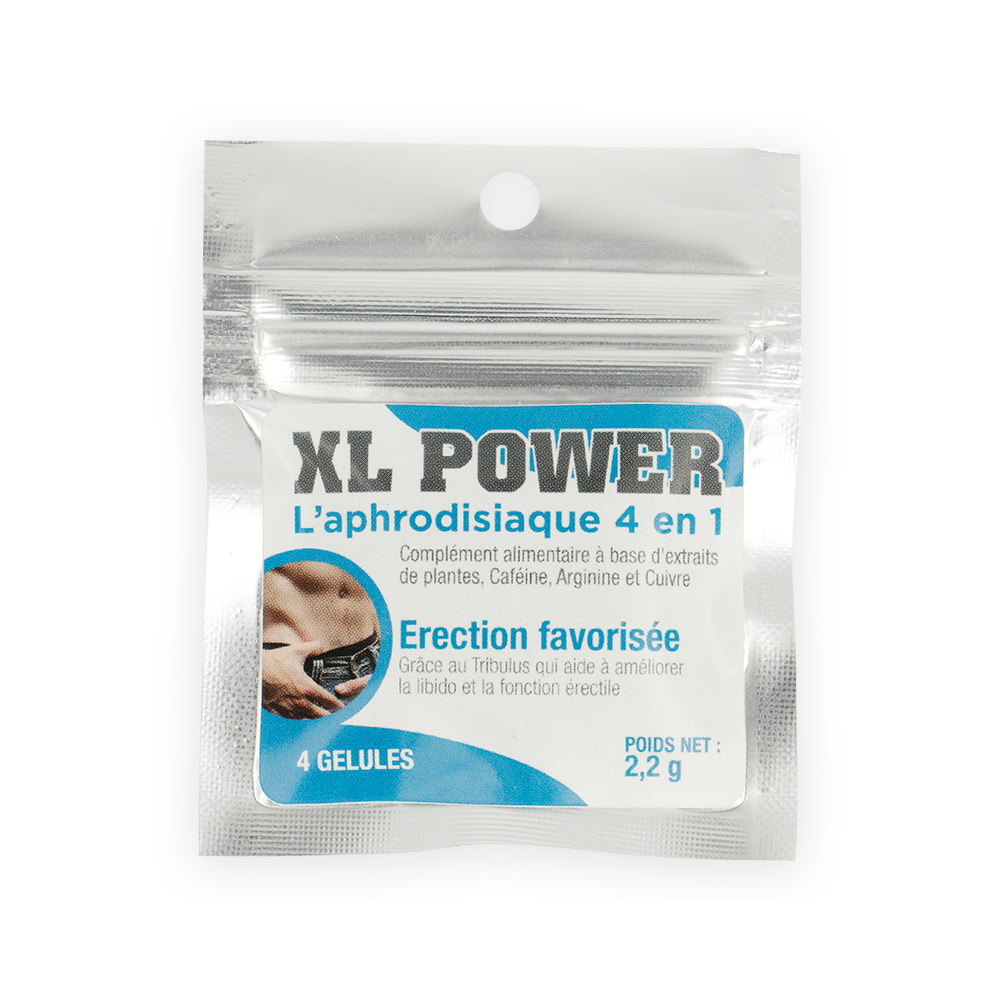 CAPSULES APHRODISIAQUES ET D''ERECTION XL POWER 4 CAP