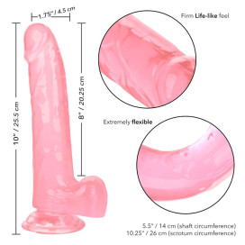 DILDO REINE TAILLE CALEX - ROSE 20.3 CM