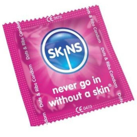 SKINS CONDOMS DOTS RIBS BAG 500 UDS