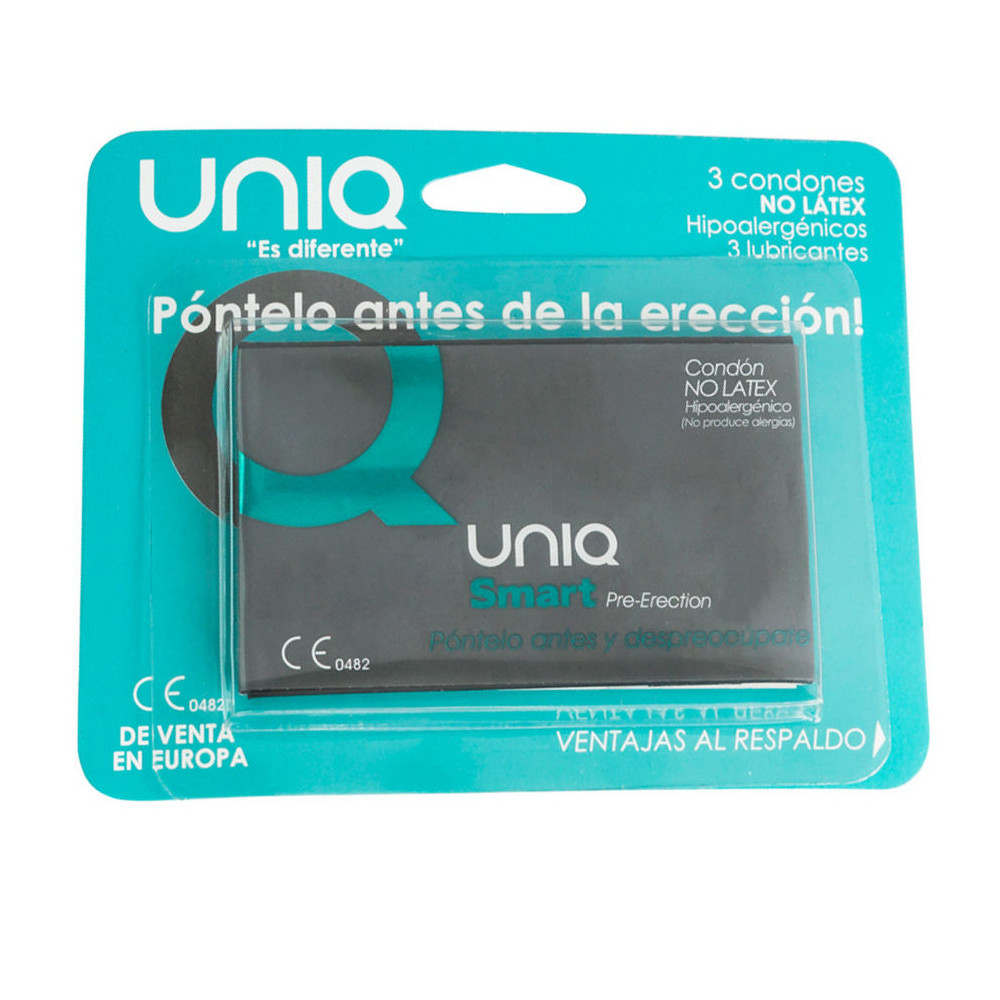 UNIQ SMART LATEX FREE PRE-ERECTION CONDOMS 3 UNITS