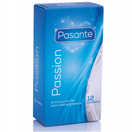 THRU CONDOMS RIBBED / PASSION 12 PACK