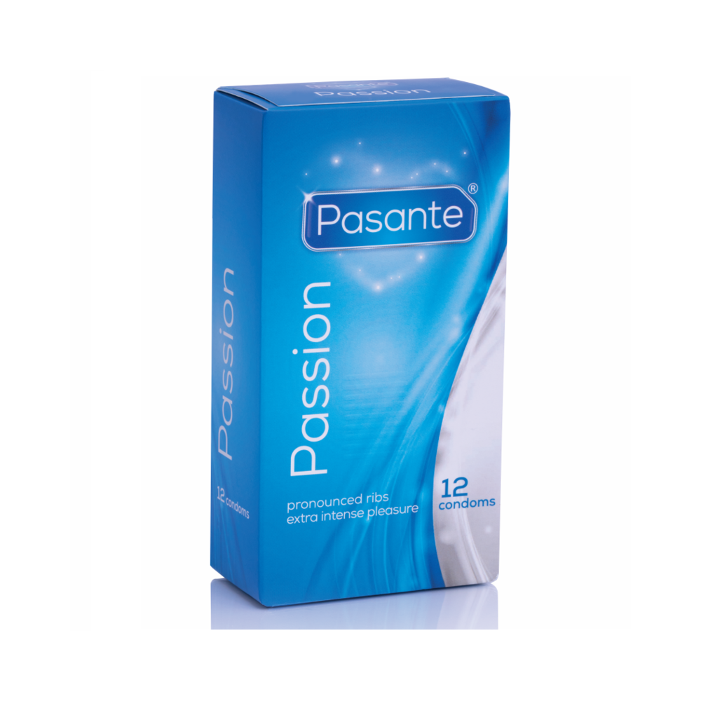 THRU CONDOMS RIBBED / PASSION 12 PACK