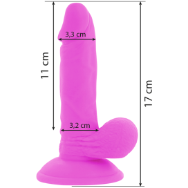 DIVERSIA FLEXIBLE VIBRATING DILDO 17 CM - PURPLE