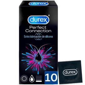 DUREX PERFECT CONNECTION SILICONE EXTRA LUBRIFICATION 10 UNITÉS