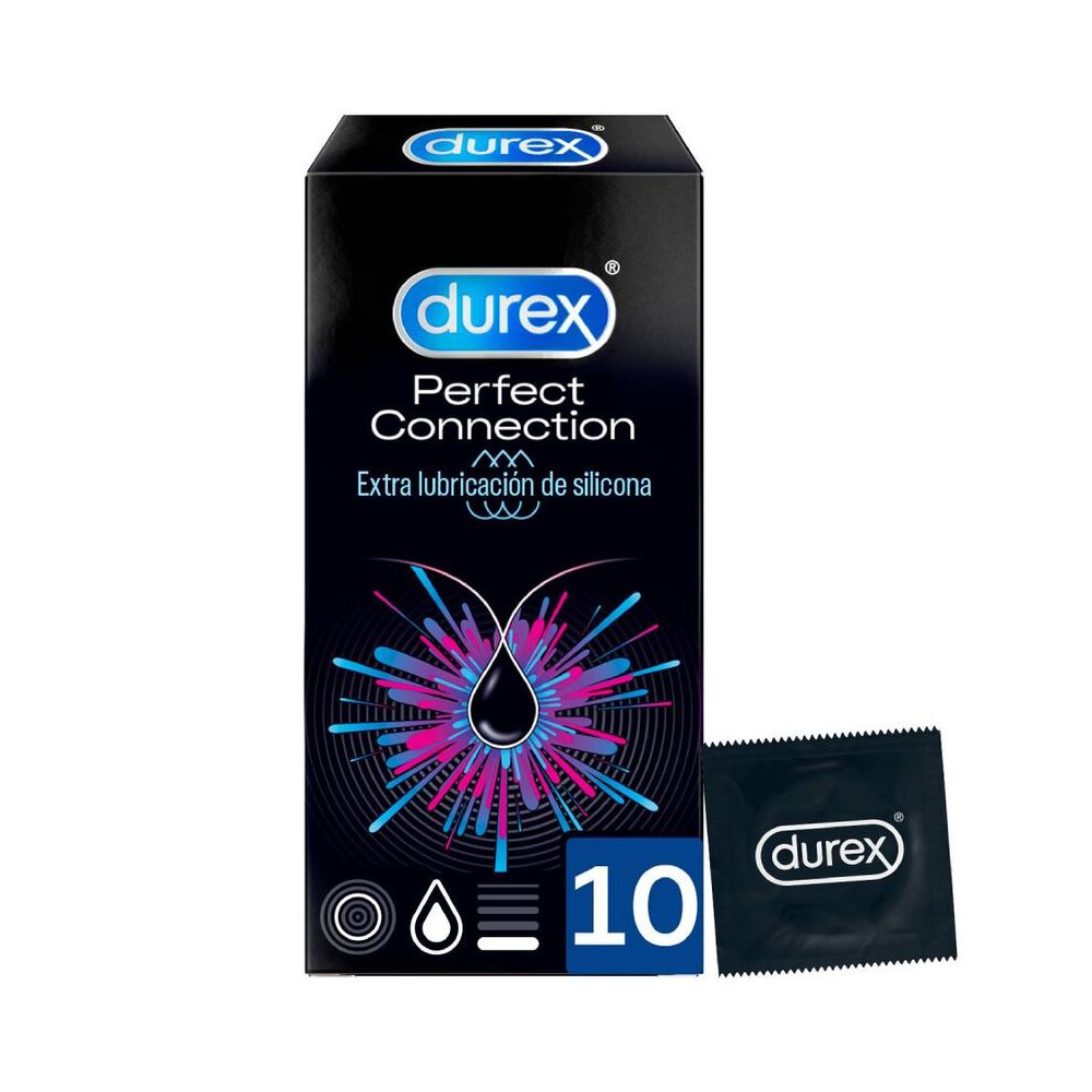 DUREX PERFECT CONNECTION SILICONE EXTRA LUBRIFICATION 10 UNITÉS