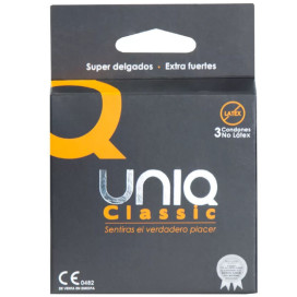 UNIQ CLASSIC PRÉSERVATIFS SANS LATEX 3 UNITÉS