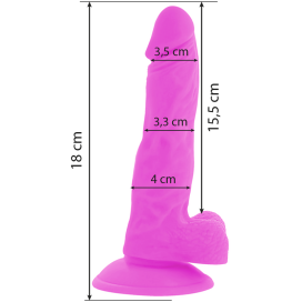 DIVERSIA FLEXIBLE VIBRATING DILDO 18 CM - PURPLE