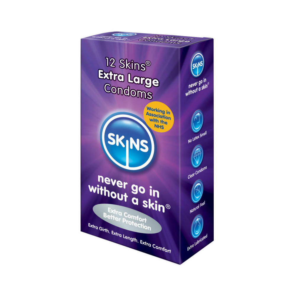 SKINS CONDOM EXTRA LARGE 12 PACK