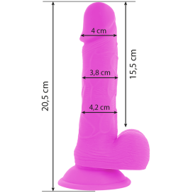 DIVERSIA FLEXIBLE VIBRATING DILDO 20.5 CM - PURPLE